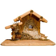 Wooden Nativity Stable for Christmas Nativity scene set - $66.44