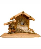 Wooden Nativity Stable for Christmas Nativity scene set - $90.47 CAD