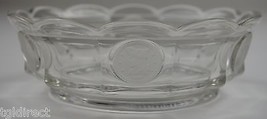 Fostoria Coin Glass Clear Pattern Candy Box With No Lid Home Decor Collectible - £30.31 GBP