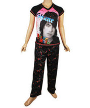 Girls Pajamas Disney Camp Rock Summer 2 Pc Short Sleeve Shirt Pants Blac... - $9.90