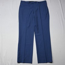 Banana Republic 36x32 Blue Sharkskin 283442 Guabello Wool Suit Mens Dress Pants - $49.99