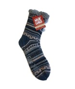 MUK LUKS Mens Cabin Socks L/XL Shoe Size 11/13 Blue Multi-Color Warm and... - $21.22