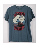 Men Clothing Popeye Blue short sleeve t-shirt size small     - $180.37 MXN
