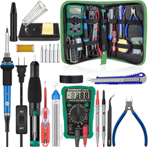 19-in-1 60W Soldering Iron Kit, Adjustable Temp, Multimeter, Pump, Tools... - $1,107.02 MXN