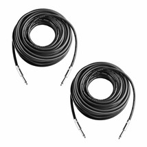 2Pcs 6 Feet Professional 1/4" To 1/4" Speaker Cables, Pair 6 Ft 12 Gauge 1/4 Mal - £28.96 GBP