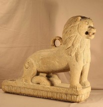 India Hindu Temple  sandstone carved Lion Sculpture ( ups store pack n s... - $886.05