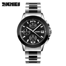 Men&#39;s Watch Waterproof Fashion Quartz Watch Trendy Six-Pin Steel Band Retro Wris - $56.00