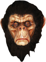 Morris Costumes Men&#39;s Bad Brown Chimp Latex Mask - £96.49 GBP