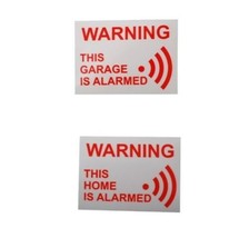 Home &amp; Garage Alarm Warning Window Labels - £4.80 GBP