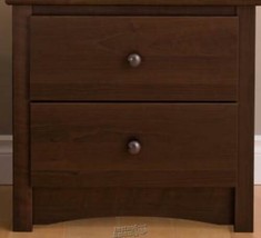 Prepac-Sonoma 2 Drawer Nightstand 23.25&quot;Lx16&quot;Dx21.75&quot;H Espresso Wood - £119.55 GBP
