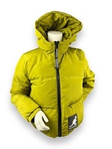 HM x Kangol Womens Mabel Puffer Hooded Coat Jacket Chartreuse Green Sz Small - £35.30 GBP