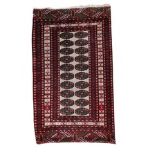 Handmade Vintage Uzbek Bukhara Rug 2.5&#39; x 4.2&#39; (77cm x 128cm) 1960s - 1С... - $5,872.13 MXN