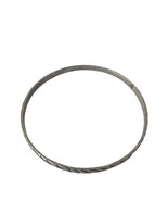 Vintage Silver Tone Metal Textured Bangle Bracelet Womens Costume Jewelry - $13.86
