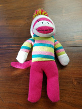 Dan Dee Collector&#39;s Choice Sock Monkey Plush Striped Sweater Stuffed 12&quot; - £7.87 GBP