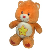 Care Bears Laugh a Lot Bear 2003 13&quot; Star Orange Plush - £8.82 GBP