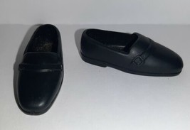 Vintage Ken Doll  Black Loafer Shoes Squishy Korea - £5.45 GBP