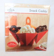 Hallmark Party Snack Caddy Red Cardboard Folding Serve Party Treats Reus... - $91.15 MXN