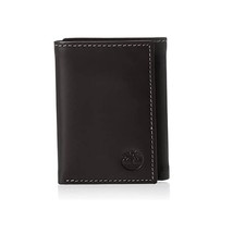 Timberland Men&#39;s Leather Trifold Wallet with ID Window | Color Black (Hu... - £39.22 GBP