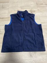 LL Bean Mens XL Mountain Fleece Vest Blue Full Zip Mock Neck 248583 - $21.19