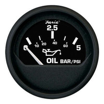 Faria Euro Black 2&quot; Oil Pressure Gauge - Metric (5 Bar) [12805] - £17.87 GBP