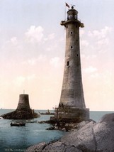 12887.Decor Poster.Vintage interior wall design.Plymouth Eddystone Lighthouse - $17.10+