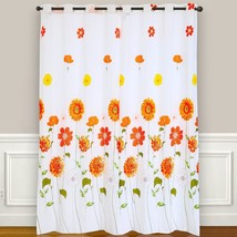 Sunflower Curtain, 55&quot; X 108&quot;, Evenhug Orange Floral Botanical, And Bedroom. - £35.42 GBP