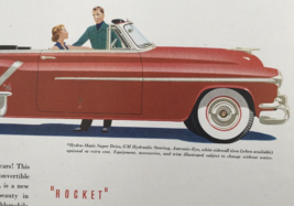 1950s Red GM Oldsmobile Series 98 Rocket Advertising Print Ad 10&quot; x 13&quot; - £10.97 GBP
