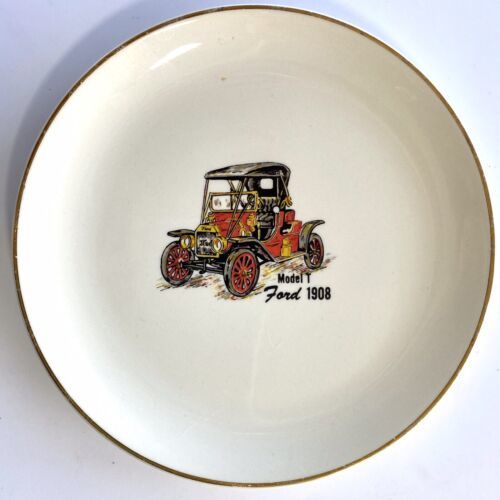 Vintage Plate Model T Ford 1908 Automobile Johnson Matthey Ceramic AAC Promo - $124.95