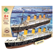 3D Wooden Puzzle R.M.S Titanic Sea Land DIY Construction Kit Home Decor Gift Set - £47.09 GBP