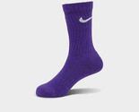 NIKE EVERYDAY PLUS Performance Cushion Crew Socks PURPLE WHITE MENS SIZE... - $14.57