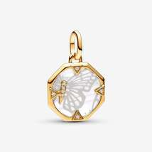 14K Gold-Plated ME Pearlescent Butterfly Medallion Charm  763366C01 - £12.72 GBP