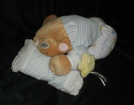 VINTAGE SWEET DREAMER FIRST &amp; MAIN SLEEPING TEDDY BEAR STUFFED ANIMAL PL... - $56.05