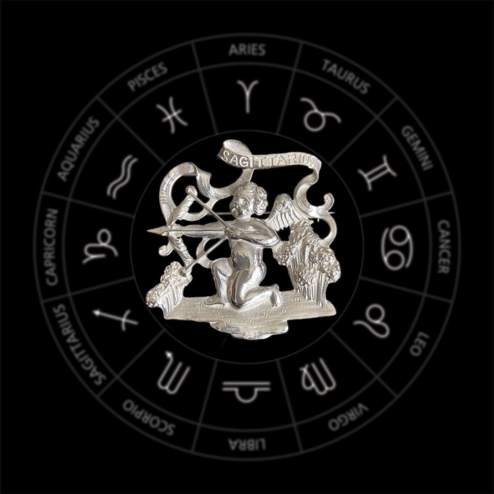 Vintage Cini Sagittarius Zodiac Statement Brooch - $75.00