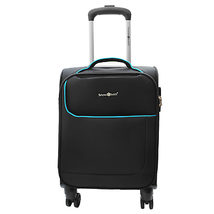 DR498 Four Wheel Lightweight Soft Suitcase Luggage Black XS Size - £38.87 GBP