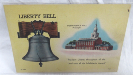 Litho Linen Postcard Independence Hall PA Liberty Bell Voice of America ... - $2.96