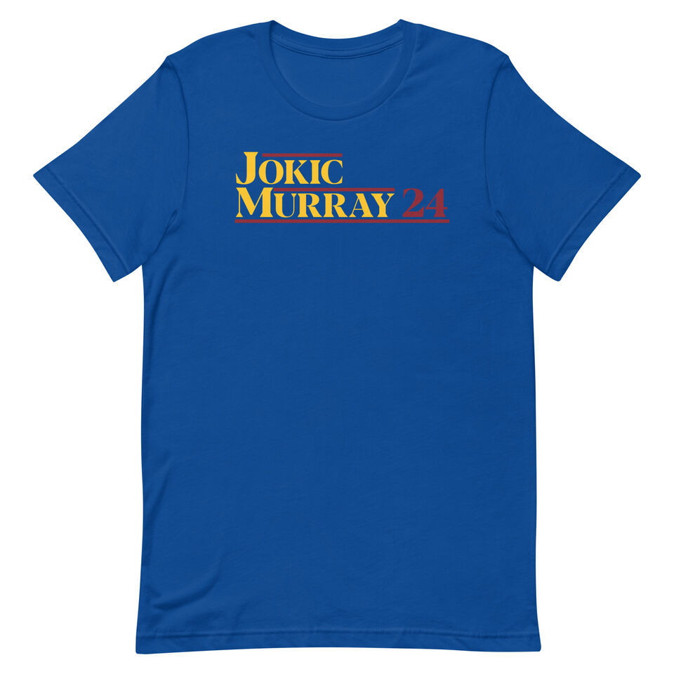 NIKOLA JOKIC & JAMAL MURRAY T-SHIRT Denver Basketball 2024 Presidential Duo Nugs