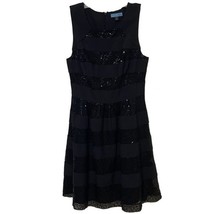 Cynthia Rowley Black Cocktail Dress Womens Size 4 Sleeveless Sequins - £15.04 GBP