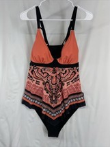 Vacation Resort 2pc Women&#39;s XL Swimwear Adult Bathing Suit Orange Black ... - $23.74