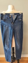 Kan Can Women&#39;s High Rise Distressed Skinny Jean Size 5/26 Medium Wash - $13.86