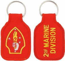 Usmc 2ND Marine Division Key Chain - Multi-Colored - Veteran Owned Business - £6.25 GBP