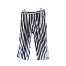 Sanctuary Sasha Pants Blue White Women Pocket Size 26 Cropped Capri Striped - $50.50