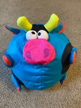 1992 Vtg Playskool Awesome Toss 'ems Blue Cow Stuffed Animal Plush Toy Puffalump - $41.87