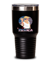 Independence Day Tumbler Trump Merica Independence Day Black-T-30oz  - £24.81 GBP