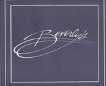 Beverly&#39;s Restaurant Dinner Menu Coeur D&#39;Alene Idaho 1990&#39;s - £21.96 GBP