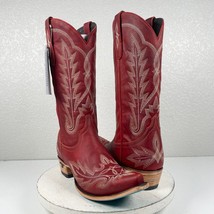 NEW Lane LEXINGTON Red Cowboy Boots Ladies 10 Western Wear Leather Tall Snip Toe - £186.01 GBP