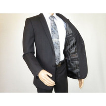 Men's Suit Wool Cashmere Georgio Cosani Two Buttons 910-04 Gray Pinstripe image 4