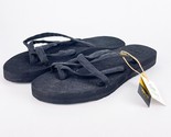 Teva Olowahu Sandals Black Womens Size 9 Strappy Flip Flop New With Tags - $28.98