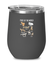 Wine Glass Tumbler Stainless Steel Funny Foxes of the world  - £26.06 GBP