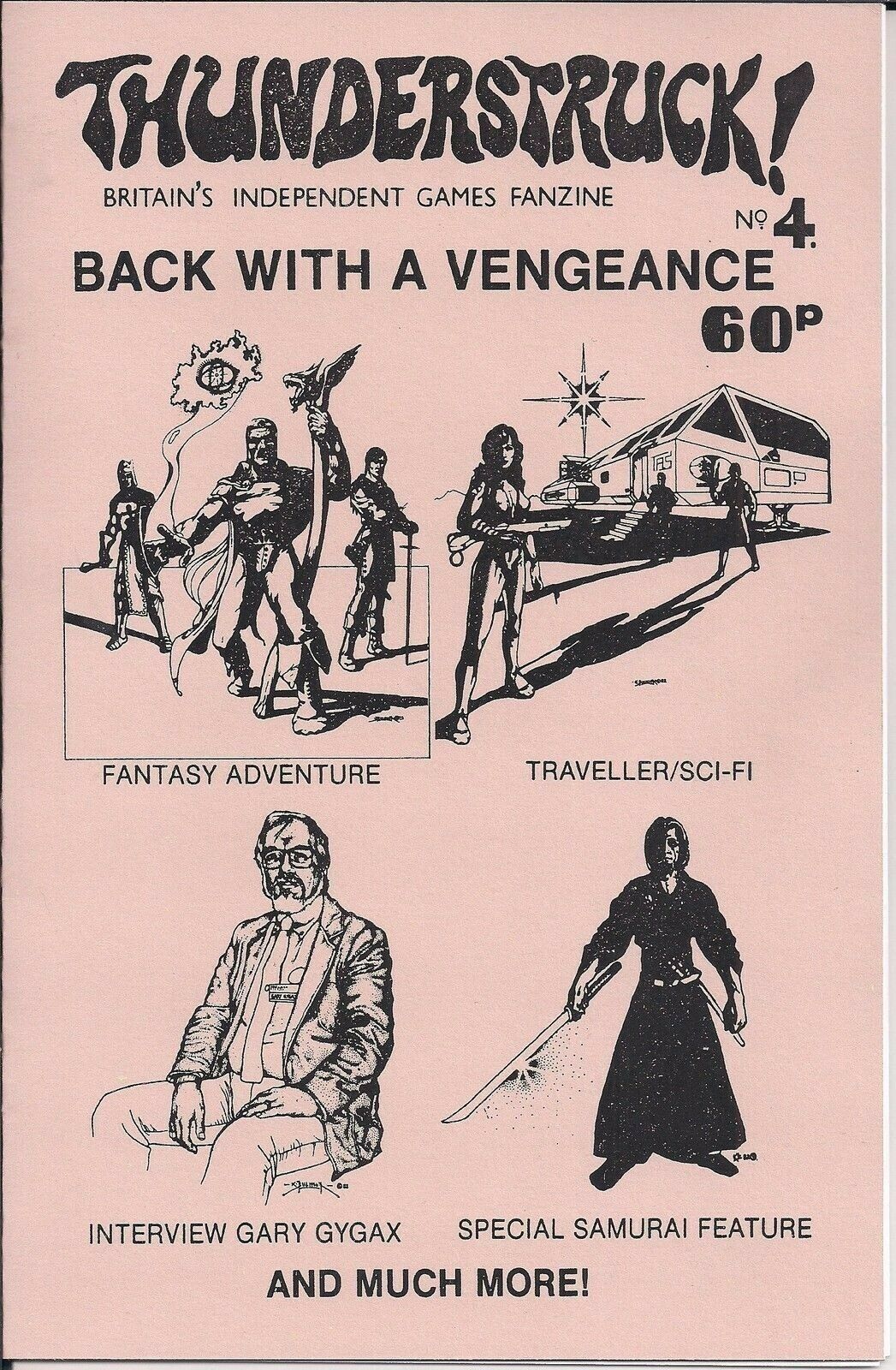 Thunderstruck 4 - 1980&#39;s Classic RPG Fanzine featuring Traveller Runeque... - $7.00