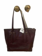 Fossil  felicity  Burgundy Shoulder  Leather tote women bag - $98.99